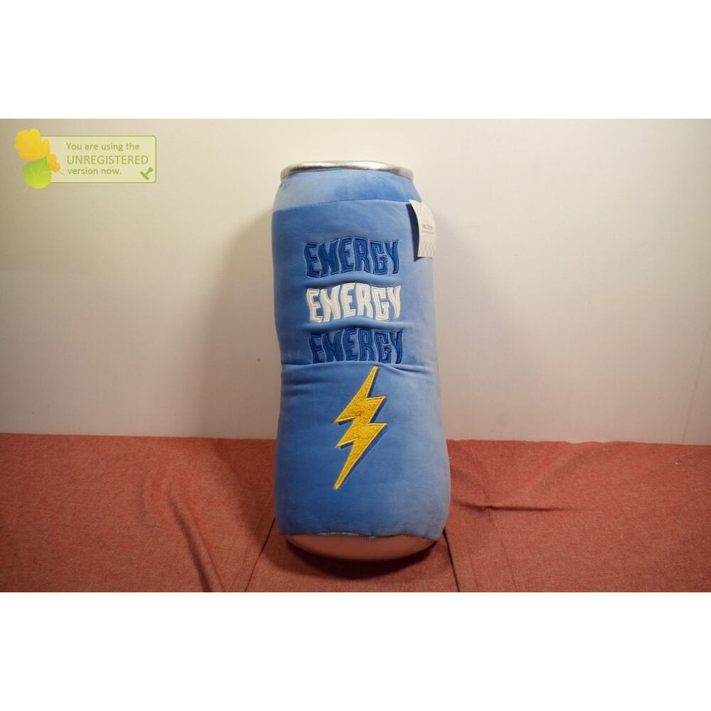 PM&J Home 22"' Weighted Energy Drink Stuffed Plush